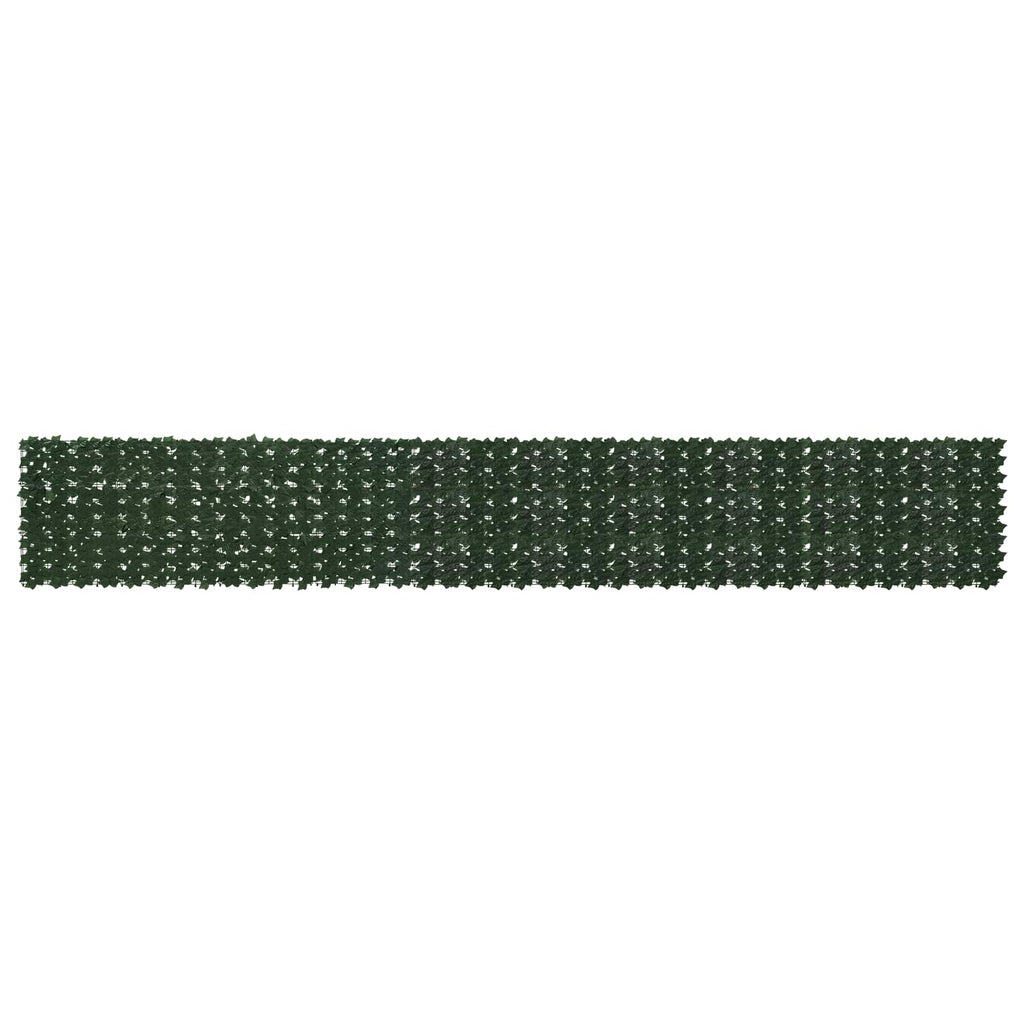 Balkonsichtschutz mit Blättern Dunkelgrün 500 x 75 cm
