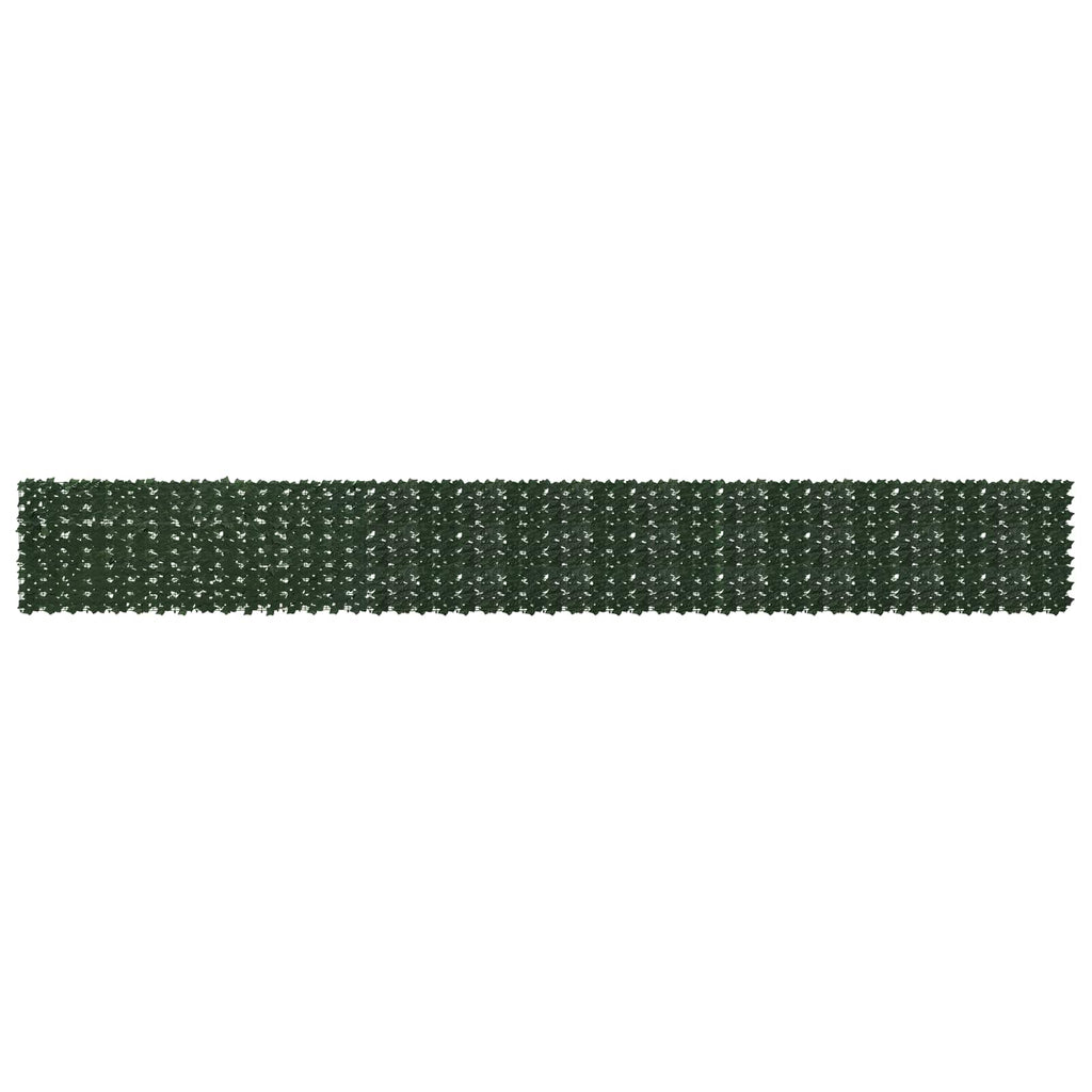 Balkonsichtschutz mit Blättern Dunkelgrün 600 x 75 cm