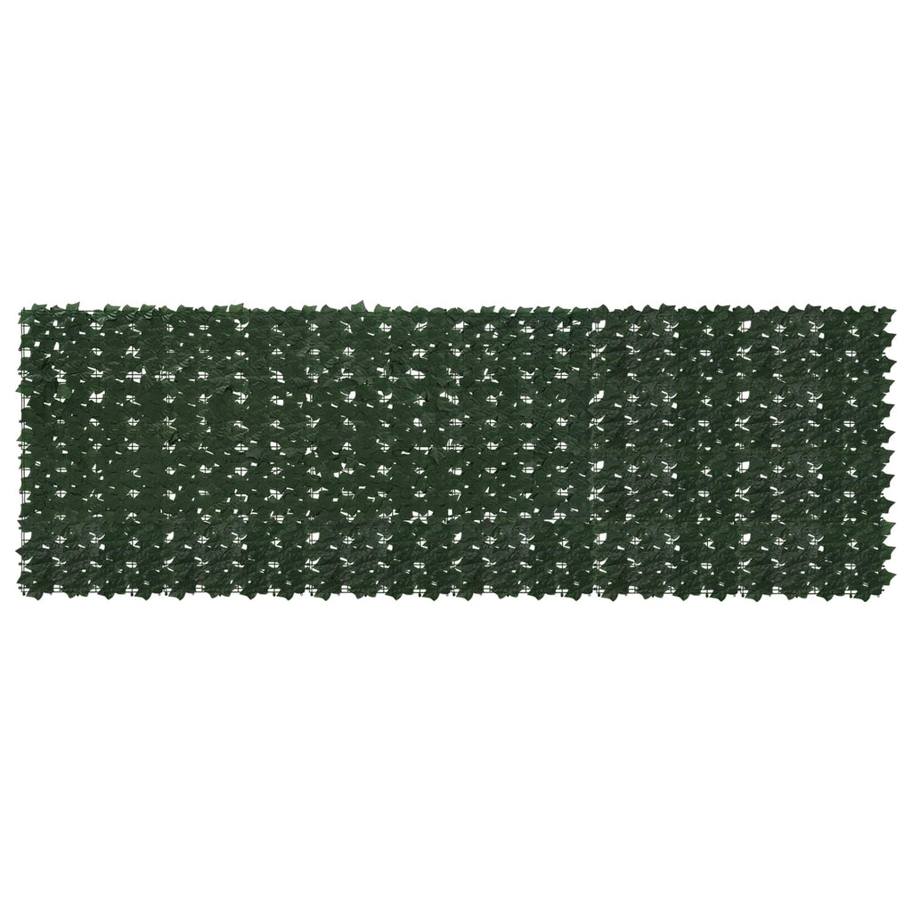 Balkonsichtschutz mit Blättern Dunkelgrün 300 x 100 cm