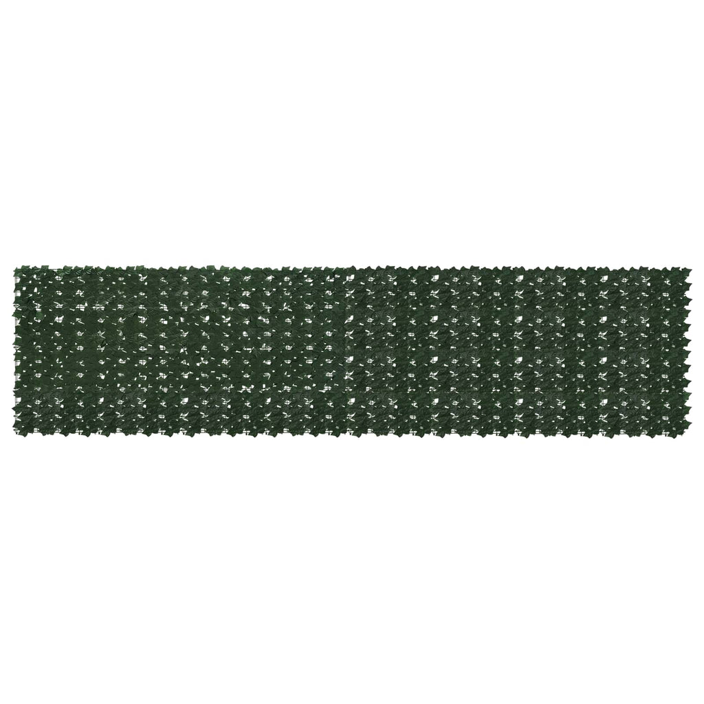 Balkonsichtschutz mit Blättern Dunkelgrün 400 x 100 cm