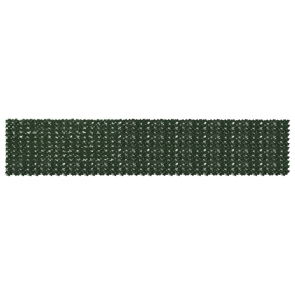 Balkonsichtschutz mit Blättern Dunkelgrün 500 x 100 cm
