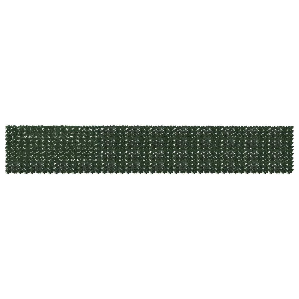 Balkonsichtschutz mit Blättern Dunkelgrün 600 x 100 cm