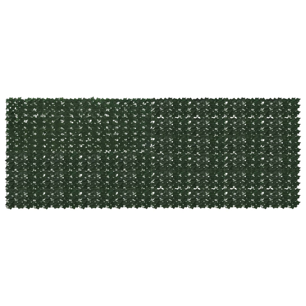 Balkonsichtschutz mit Blättern Dunkelgrün 400 x 150 cm