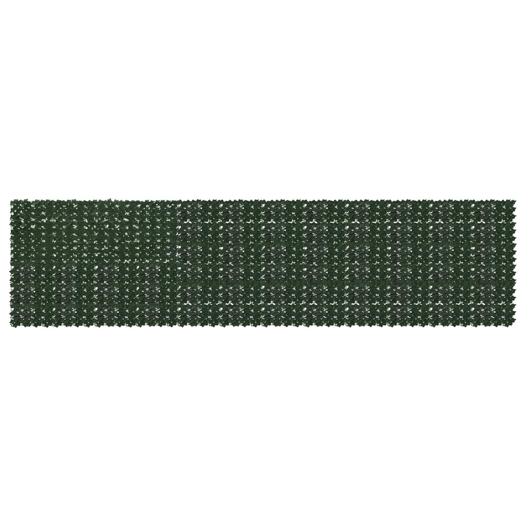 Balkonsichtschutz mit Blättern Dunkelgrün 600 x 150 cm