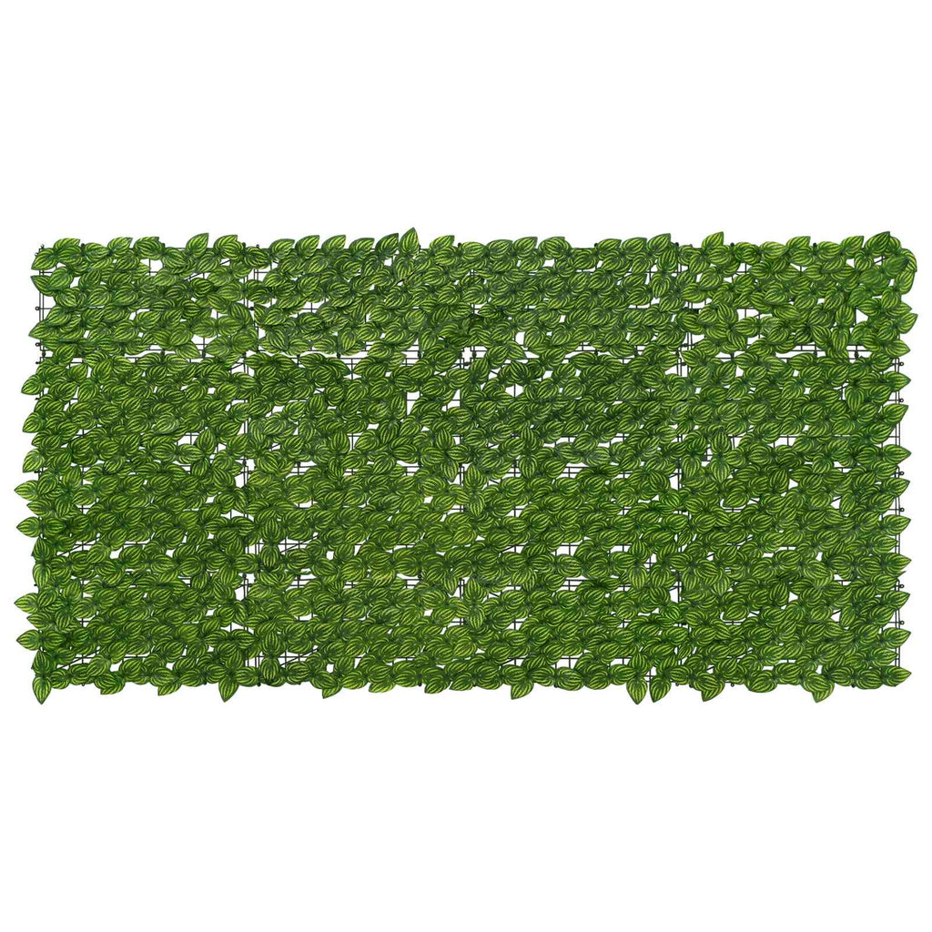 Balkonsichtschutz mit Blättern Grün und Gelb 200 x 100 cm