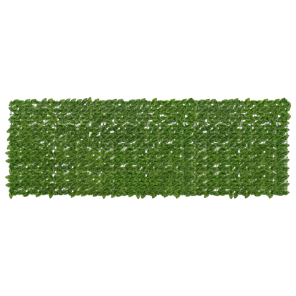 Balkonsichtschutz mit Blättern Grün und Gelb 300 x 100 cm