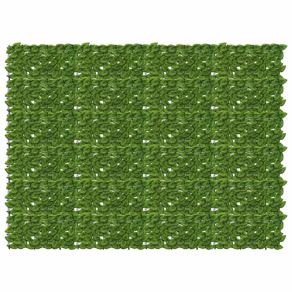 Balkonsichtschutz mit Blättern Grün und Gelb 200 x 150 cm