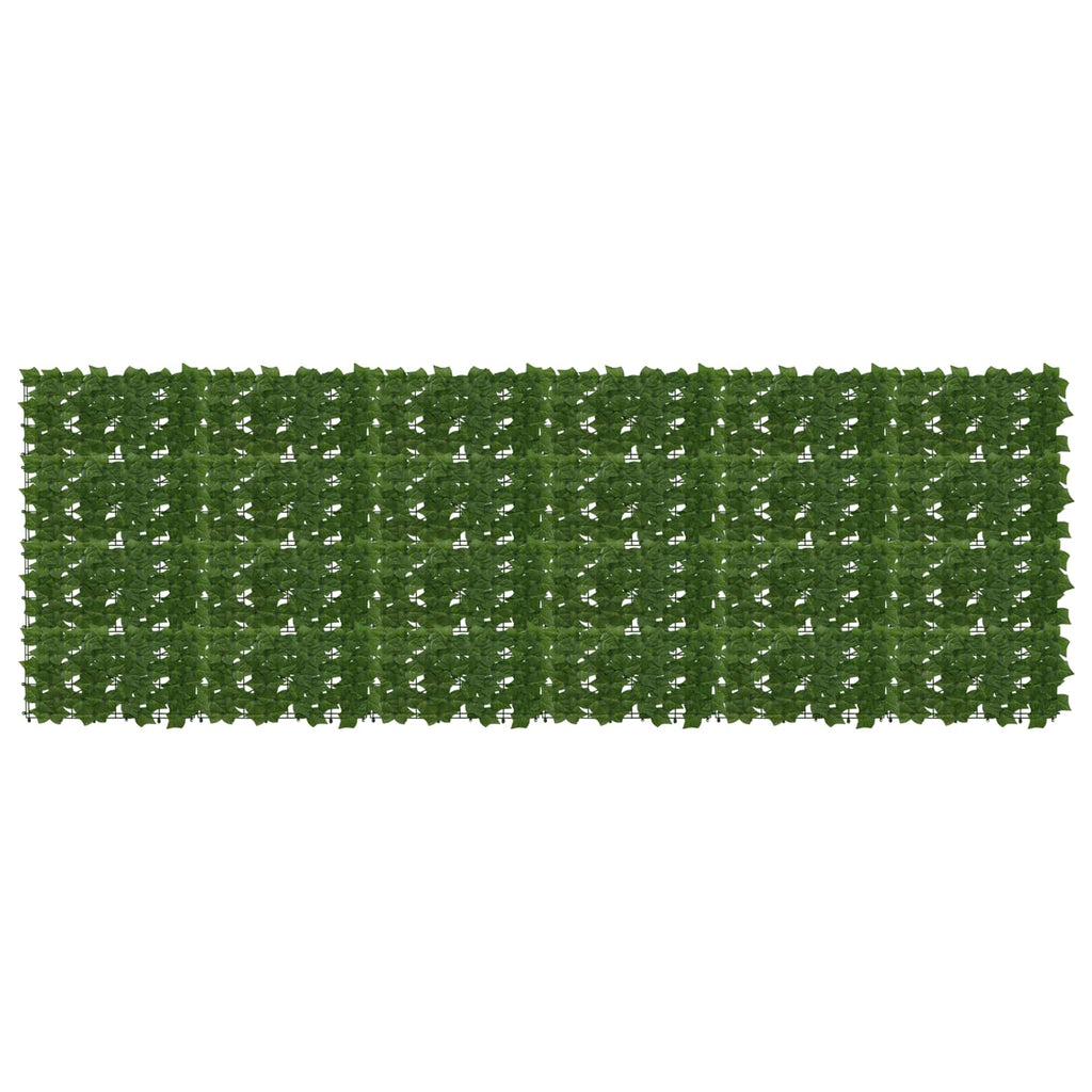 Balkonsichtschutz mit Blättern Grün 300 x 100 cm