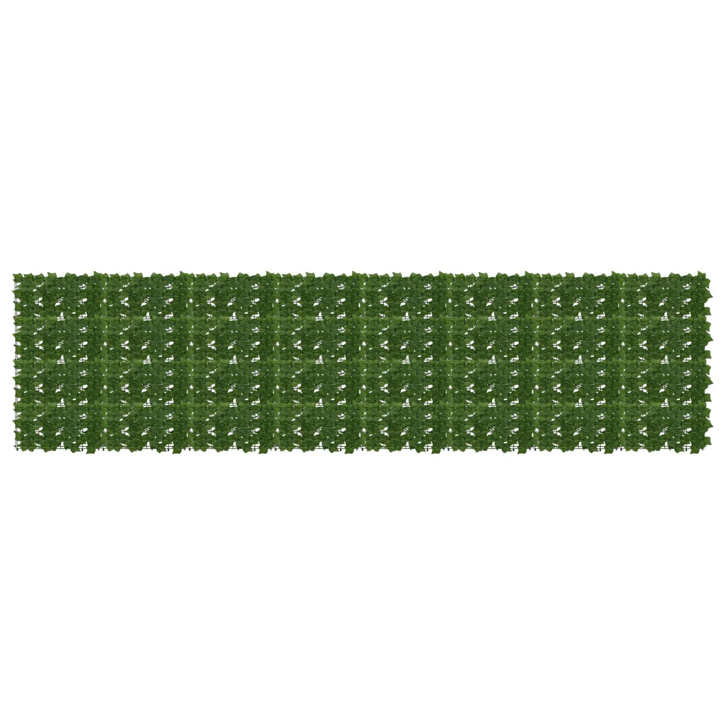 Balkonsichtschutz mit Blättern Grün 400 x 100 cm