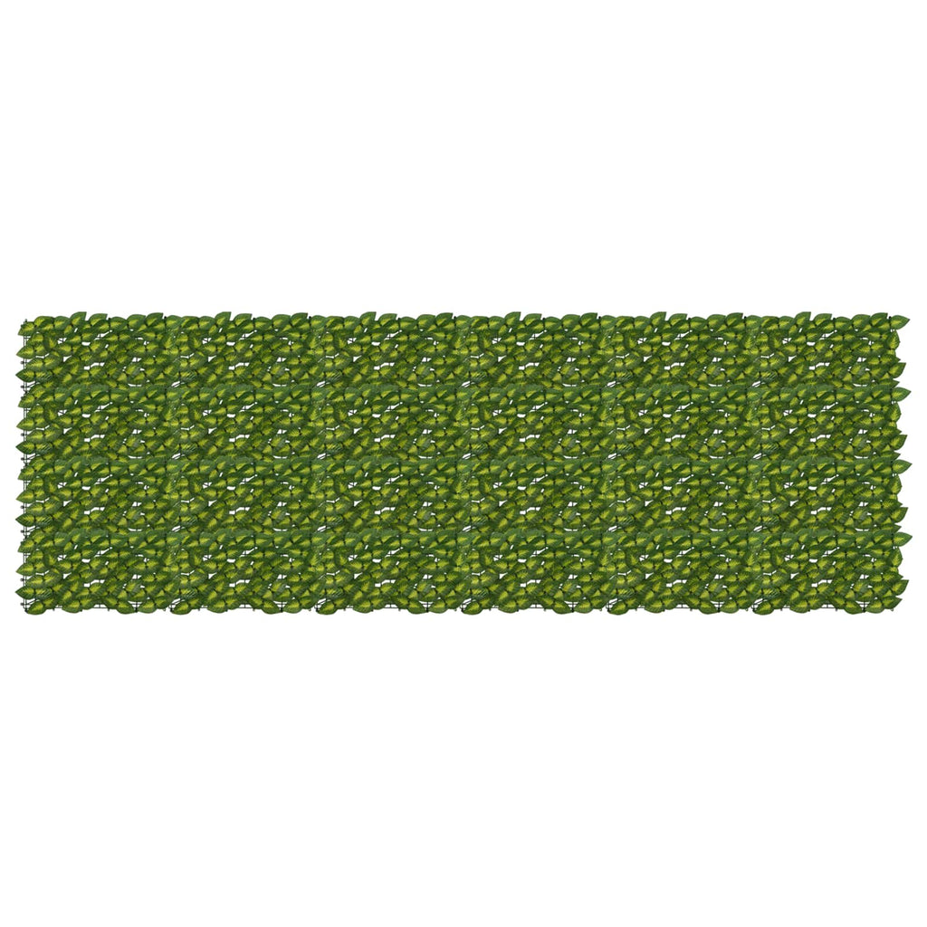 Balkonsichtschutz mit Blättern Grün und Gelb 300 x 100 cm