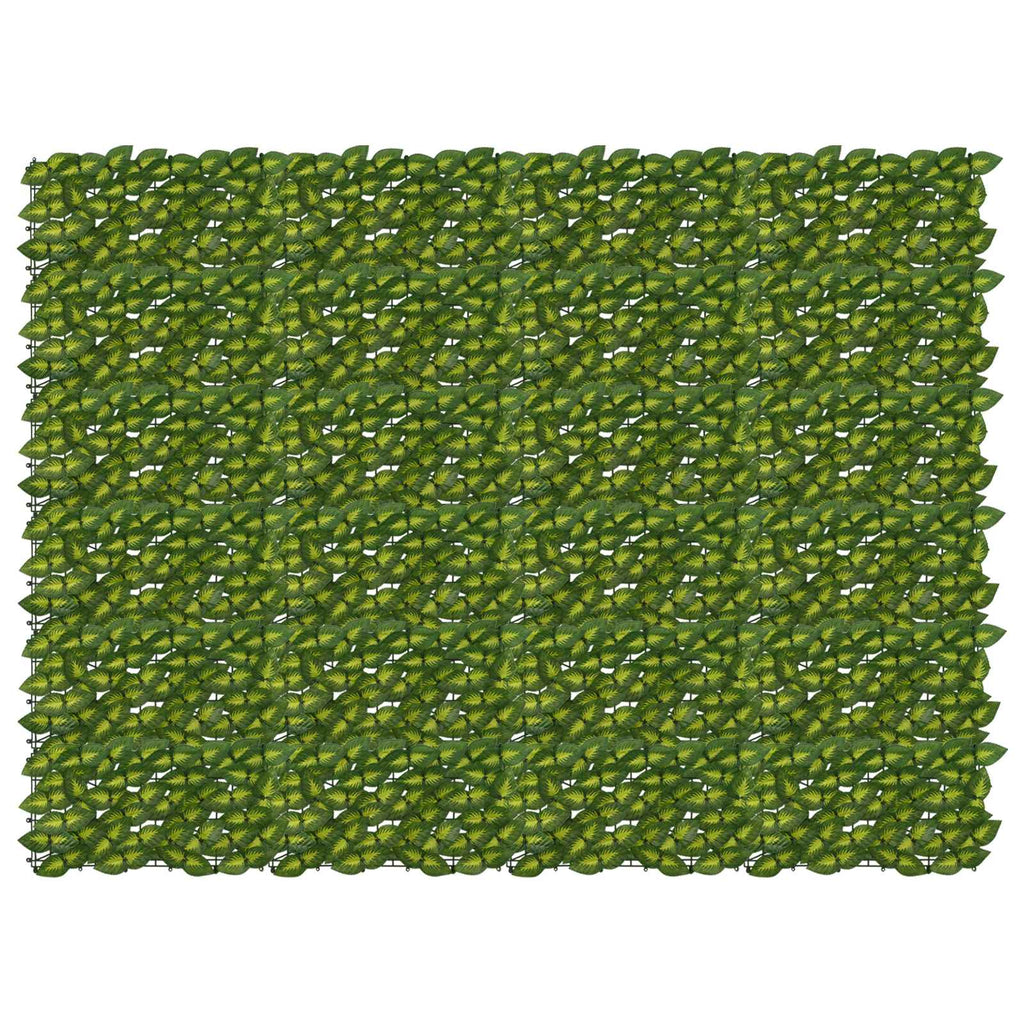 Balkonsichtschutz mit Blättern Grün und Gelb 200 x 150 cm