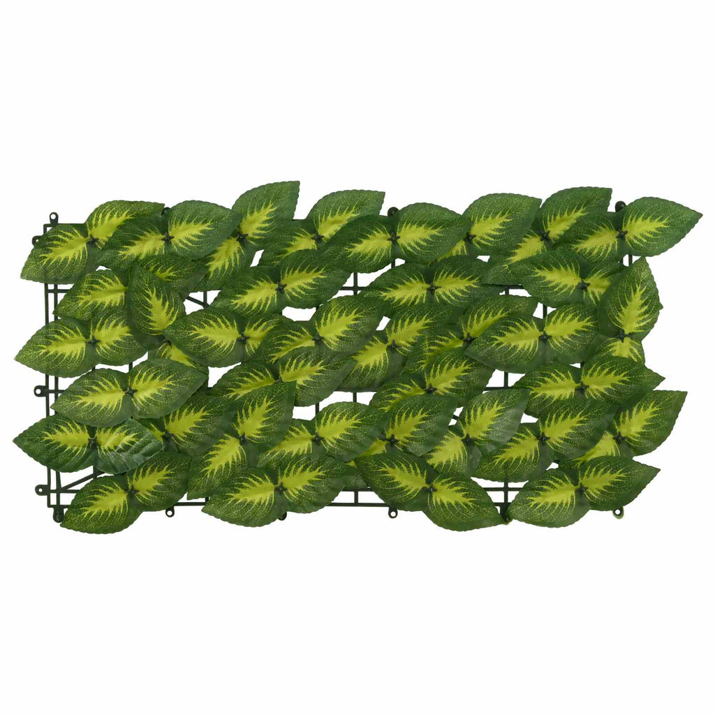 Balkonsichtschutz mit Blättern Grün und Gelb 200 x 150 cm