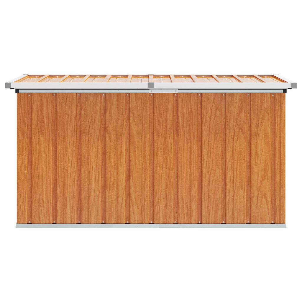 Außenlagerbox Holz 129 x 67 x 65 cm Verzinkter Stahl