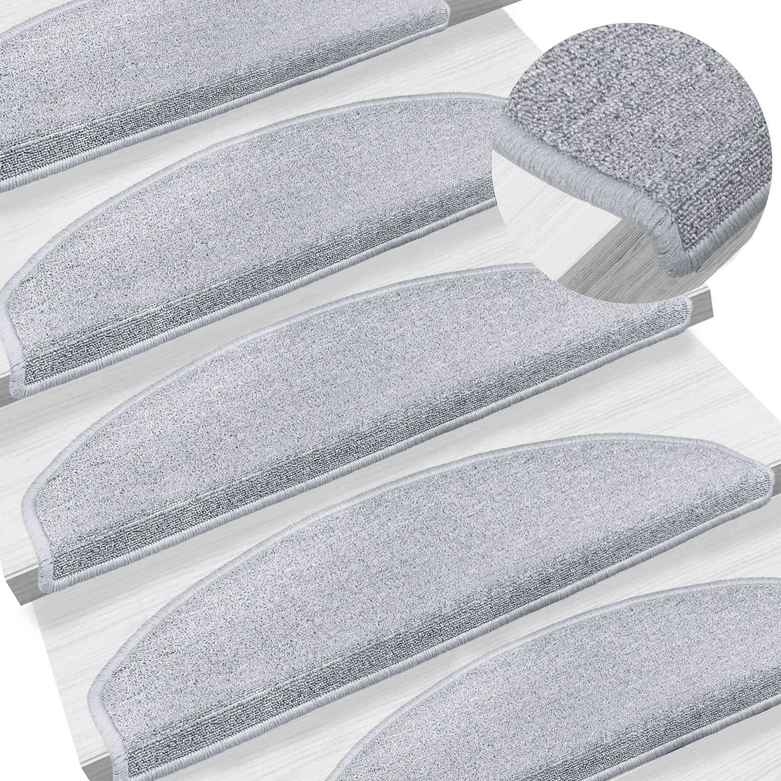 Selbstklebende Treppenschoner Halbkreis 15 pcs Hellgrau