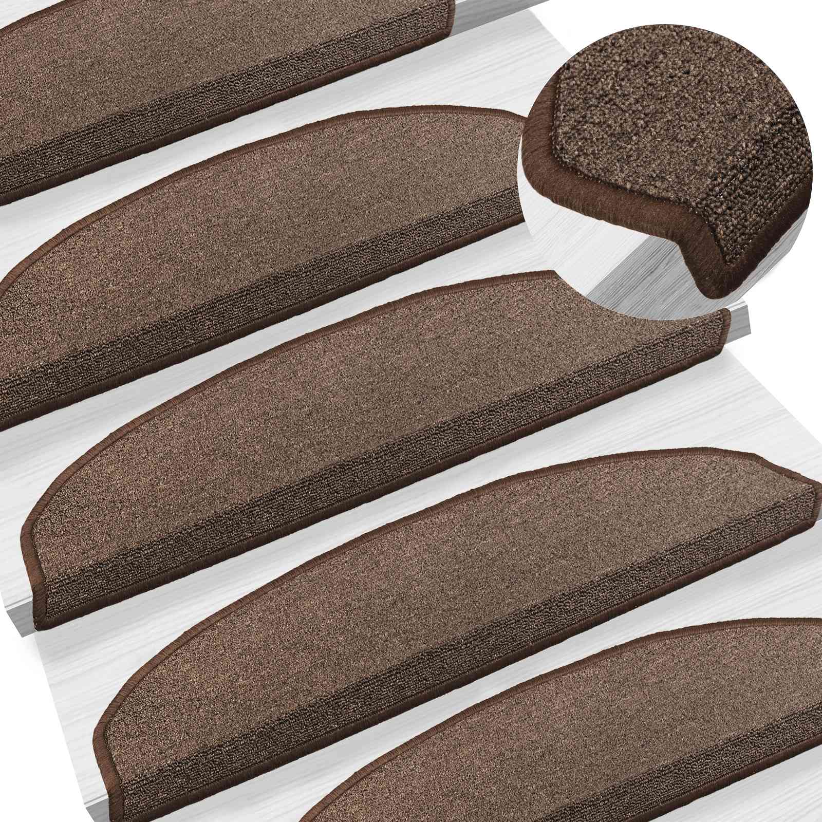 Selbstklebende Treppenschoner Halbkreis 15 pcs Kaffeebraun