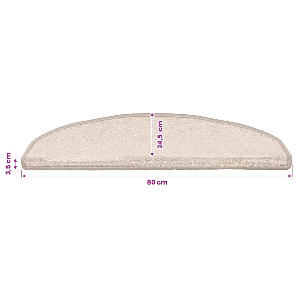 Selbstklebende Treppenschoner 15 pcs Taupe 80 x 24,5 x 3,5 cm
