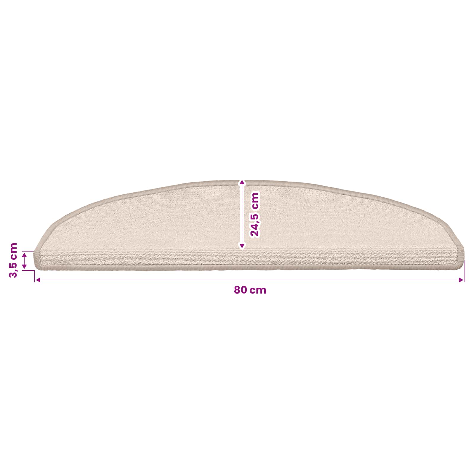 Selbstklebende Treppenschoner 15 pcs Taupe 80 x 24,5 x 3,5 cm