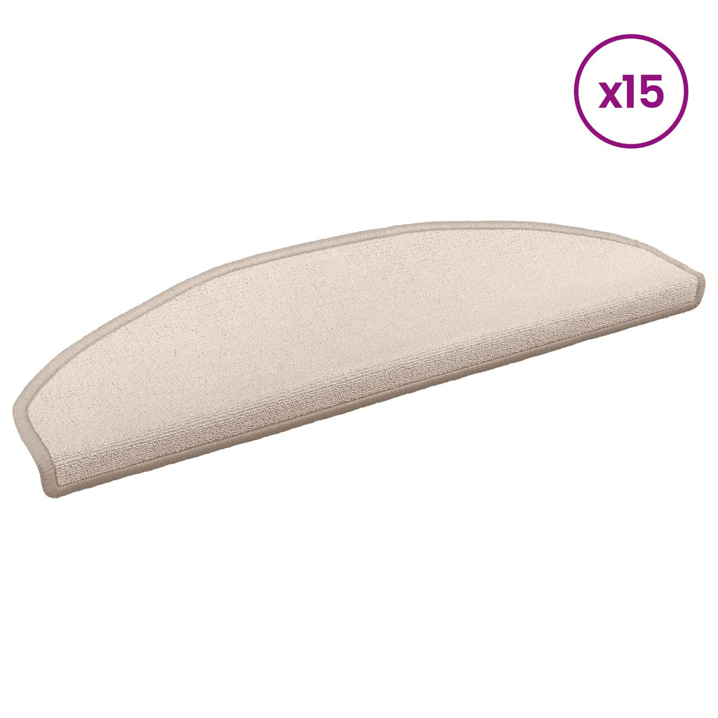 Selbstklebende Treppenschoner 15 pcs Taupe 80 x 24,5 x 3,5 cm