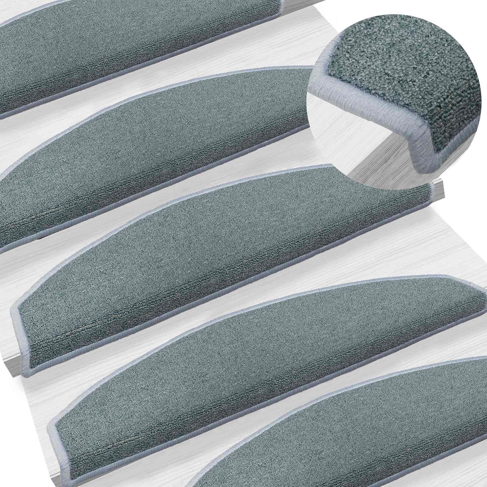Selbstklebende Treppenschoner Halbkreis 15 pcs Meeresblau