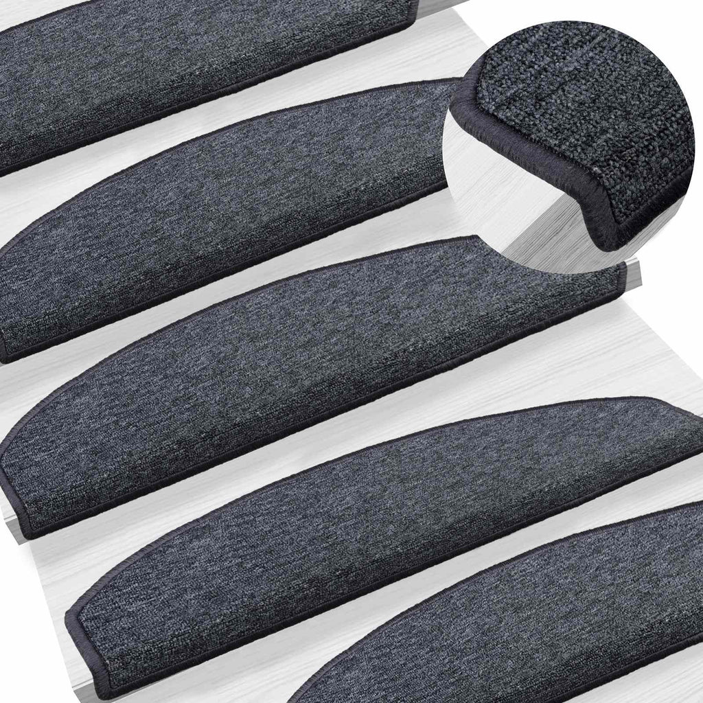 Selbstklebende Treppenschoner 15 pcs Dunkelgrau und Blau