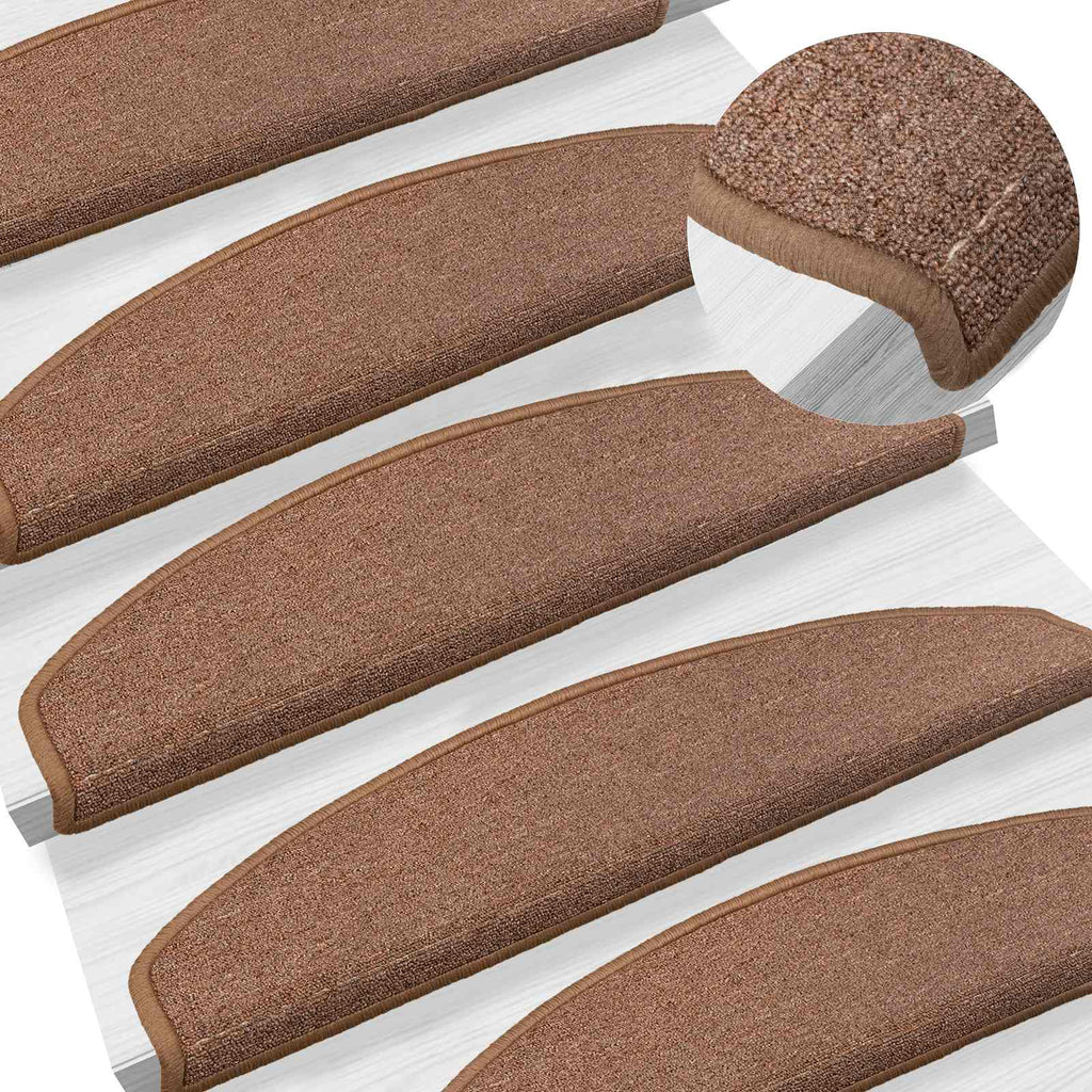 Selbstklebende Treppenschoner 15 pcs Braun 80 x 24,5 x 3,5 cm