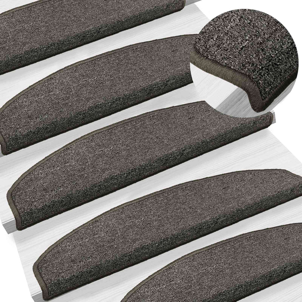 Selbstklebende Treppenschoner Halbkreis 15 pcs Dunkelgrau