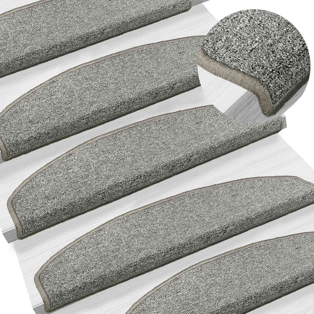 Selbstklebende Treppenschoner Halbkreis 15 pcs Hellgrau