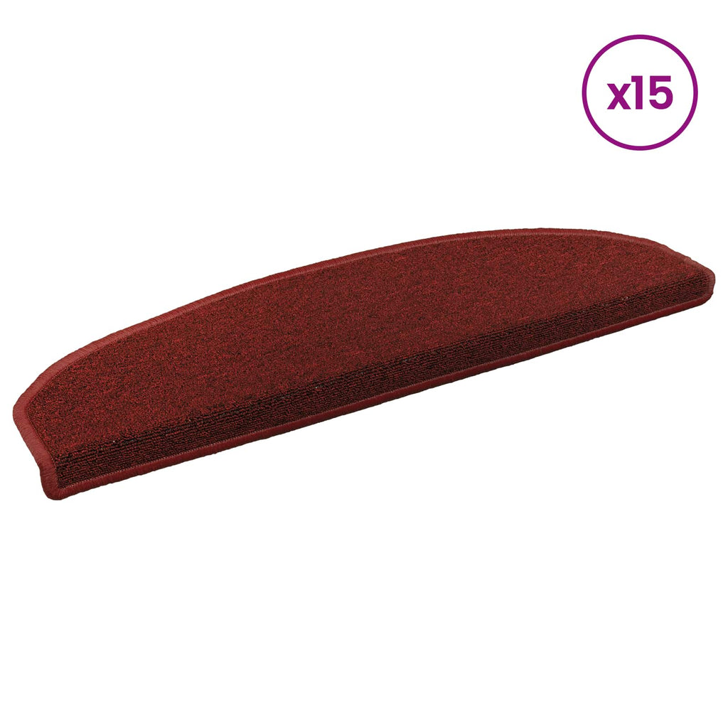 Selbstklebende Treppenschoner Halbkreis 15 pcs Bordeauxrot