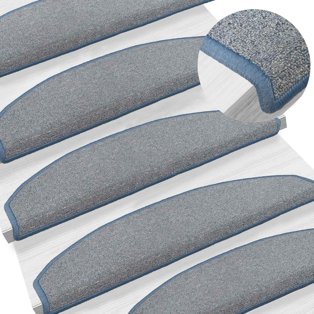 Selbstklebende Treppenschoner 15 pcs Hellgrau und Blau