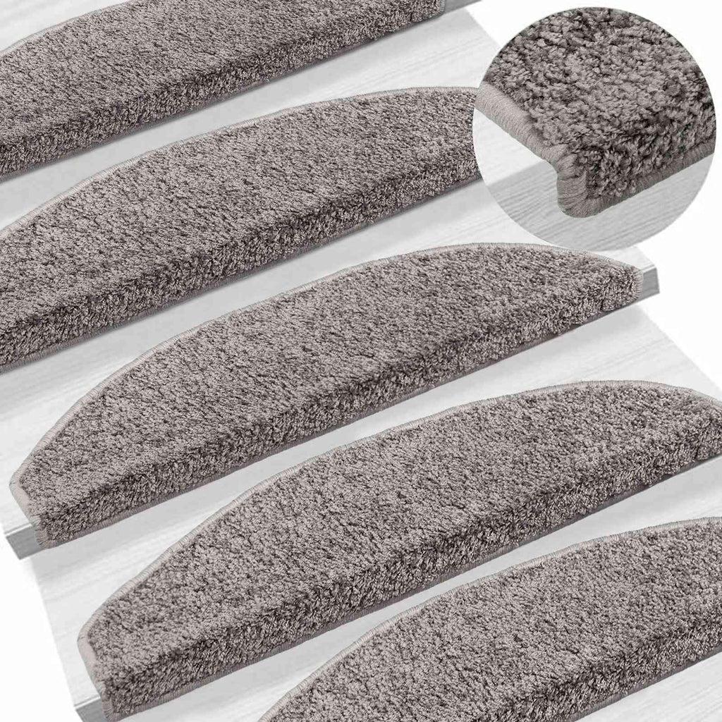 Selbstklebende Treppenschoner 15 pcs Grau 80 x 24,5 x 3,5 cm