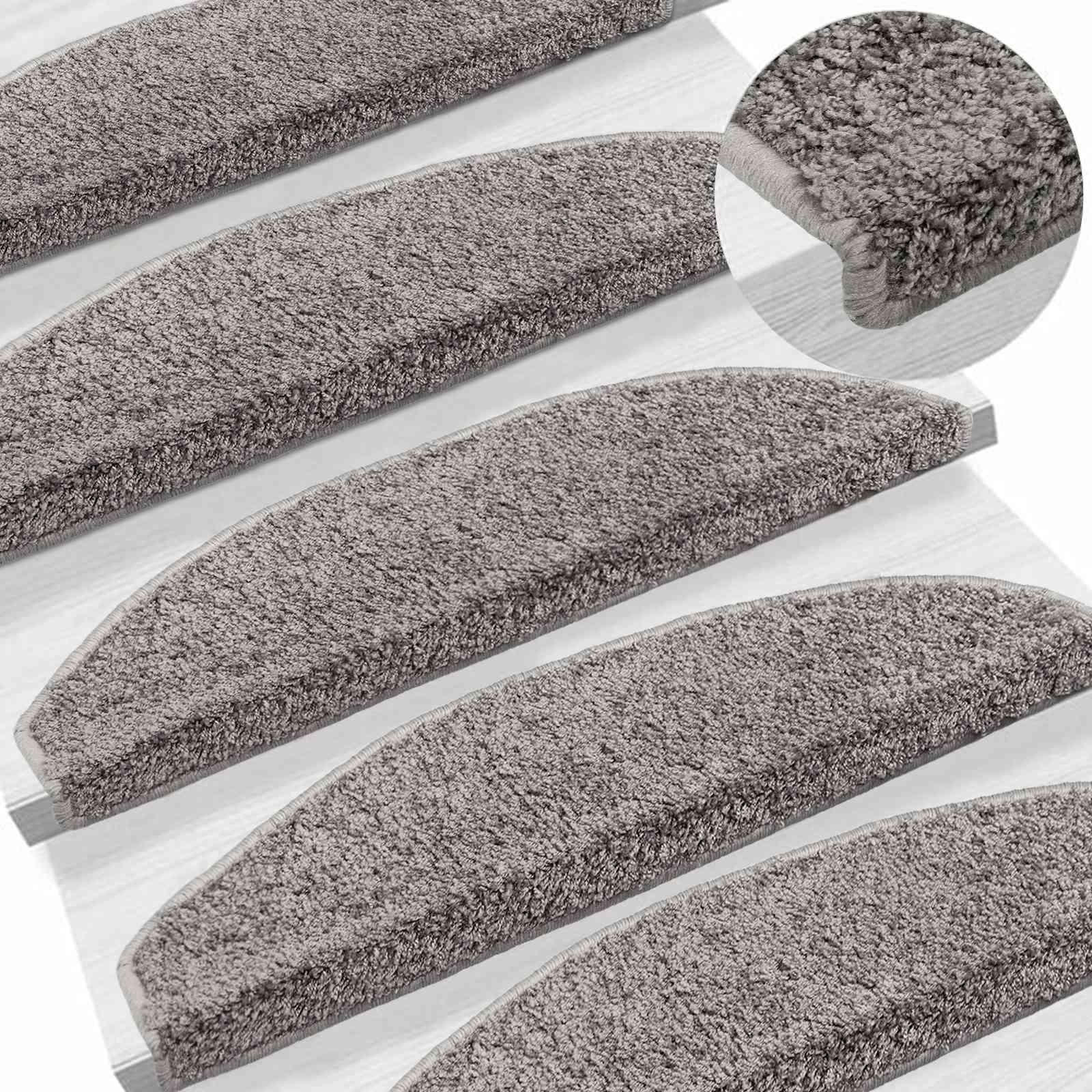 Selbstklebende Treppenschoner 15 pcs Grau 80 x 24,5 x 3,5 cm