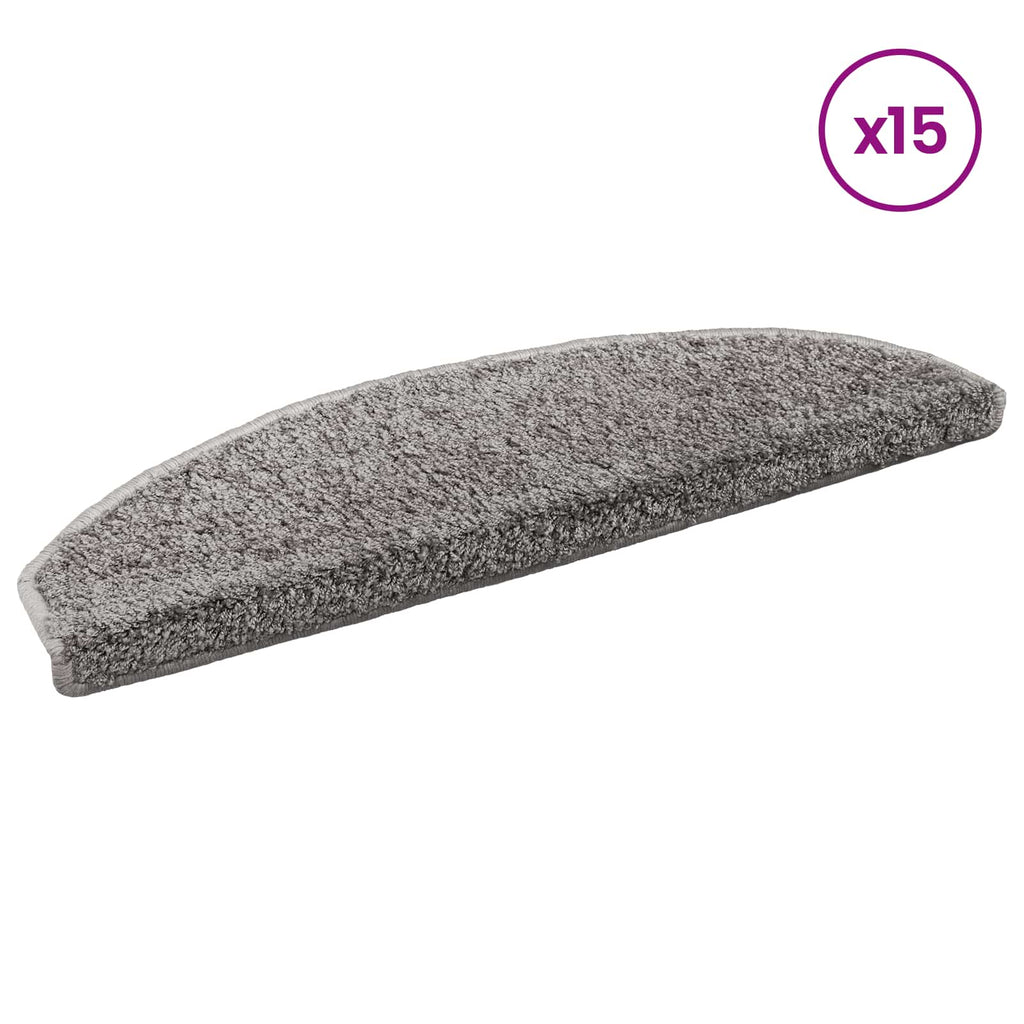Selbstklebende Treppenschoner 15 pcs Grau 80 x 24,5 x 3,5 cm
