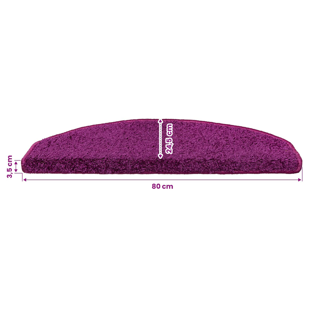 Selbstklebende Treppenschoner 15 pcs Violett 80 x 24,5 x 3,5 cm