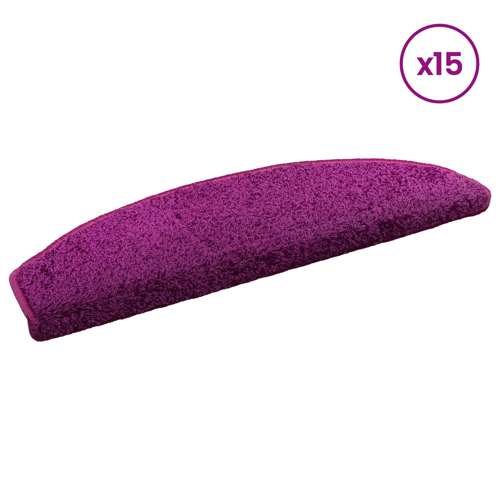 Selbstklebende Treppenschoner 15 pcs Violett 80 x 24,5 x 3,5 cm