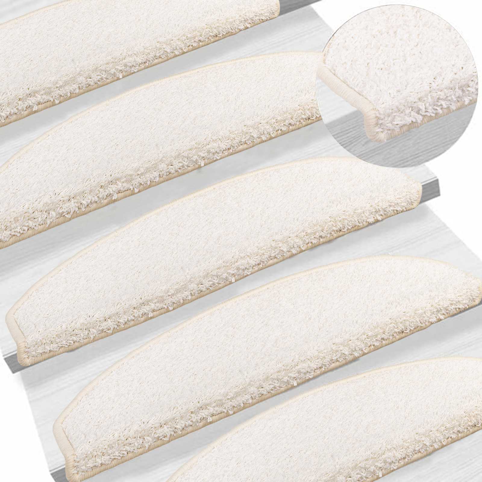 Selbstklebende Treppenschoner 15 pcs Weiß 80 x 24,5 x 3,5 cm