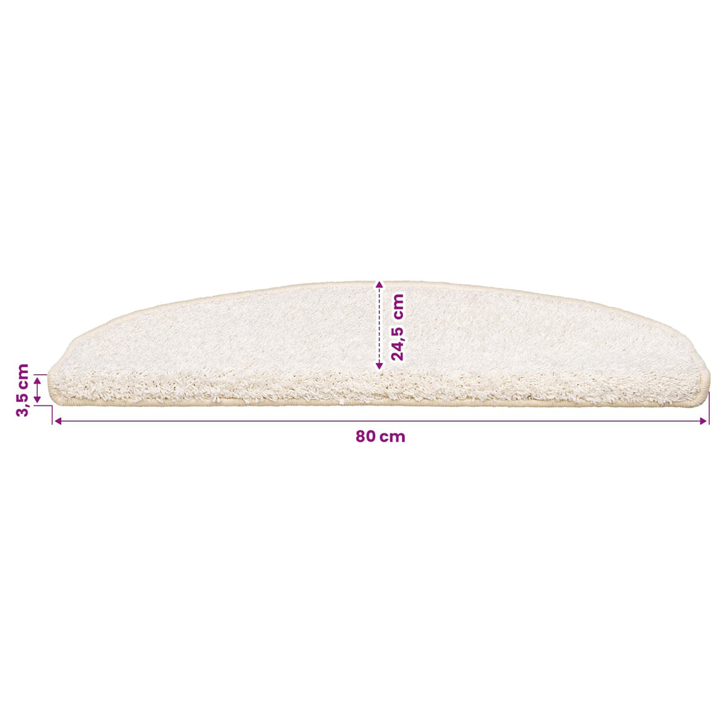 Selbstklebende Treppenschoner 15 pcs Weiß 80 x 24,5 x 3,5 cm