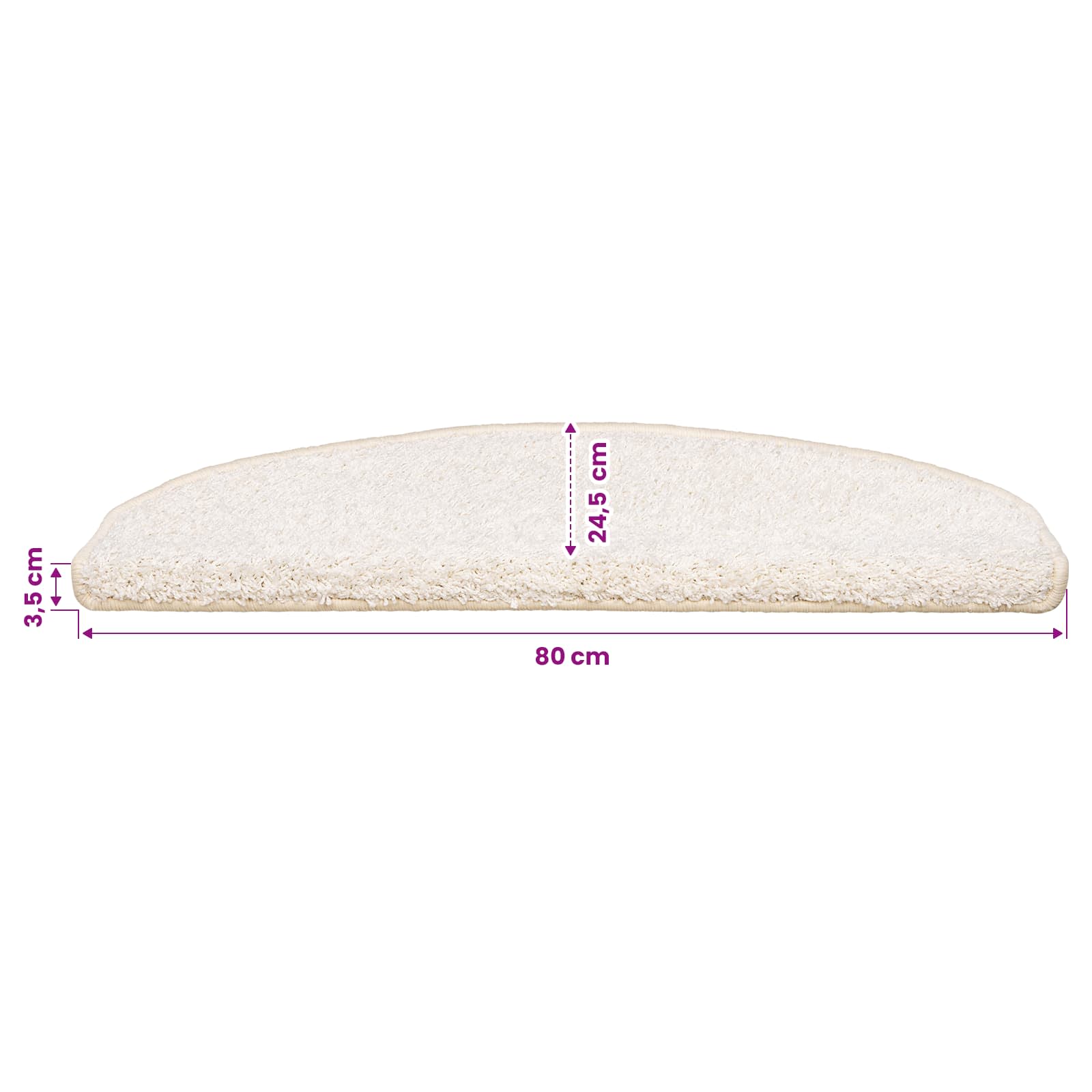 Selbstklebende Treppenschoner 15 pcs Weiß 80 x 24,5 x 3,5 cm