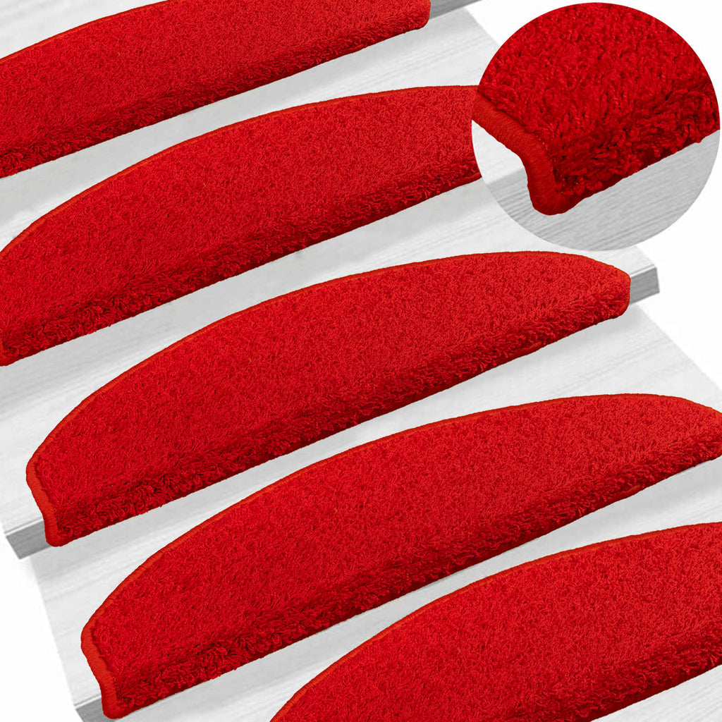 Selbstklebende Treppenschoner 15 pcs Rot 80 x 24,5 x 3,5 cm