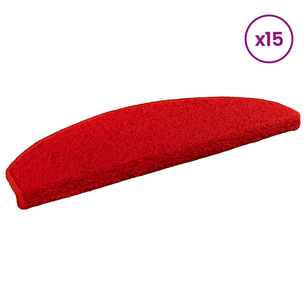 Selbstklebende Treppenschoner 15 pcs Rot 80 x 24,5 x 3,5 cm