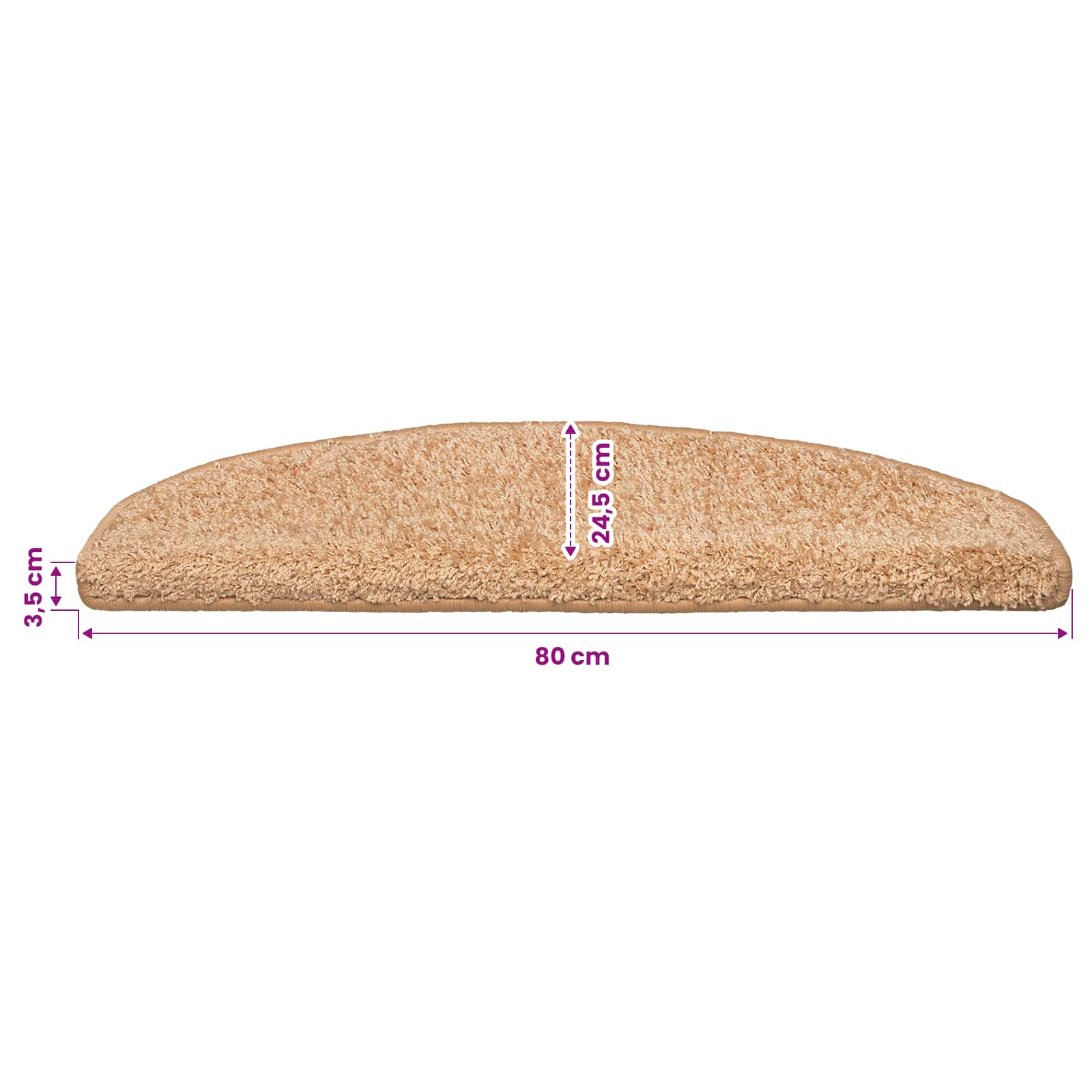 Selbstklebende Treppenschoner 15 pcs Gold 80 x 24,5 x 3,5 cm