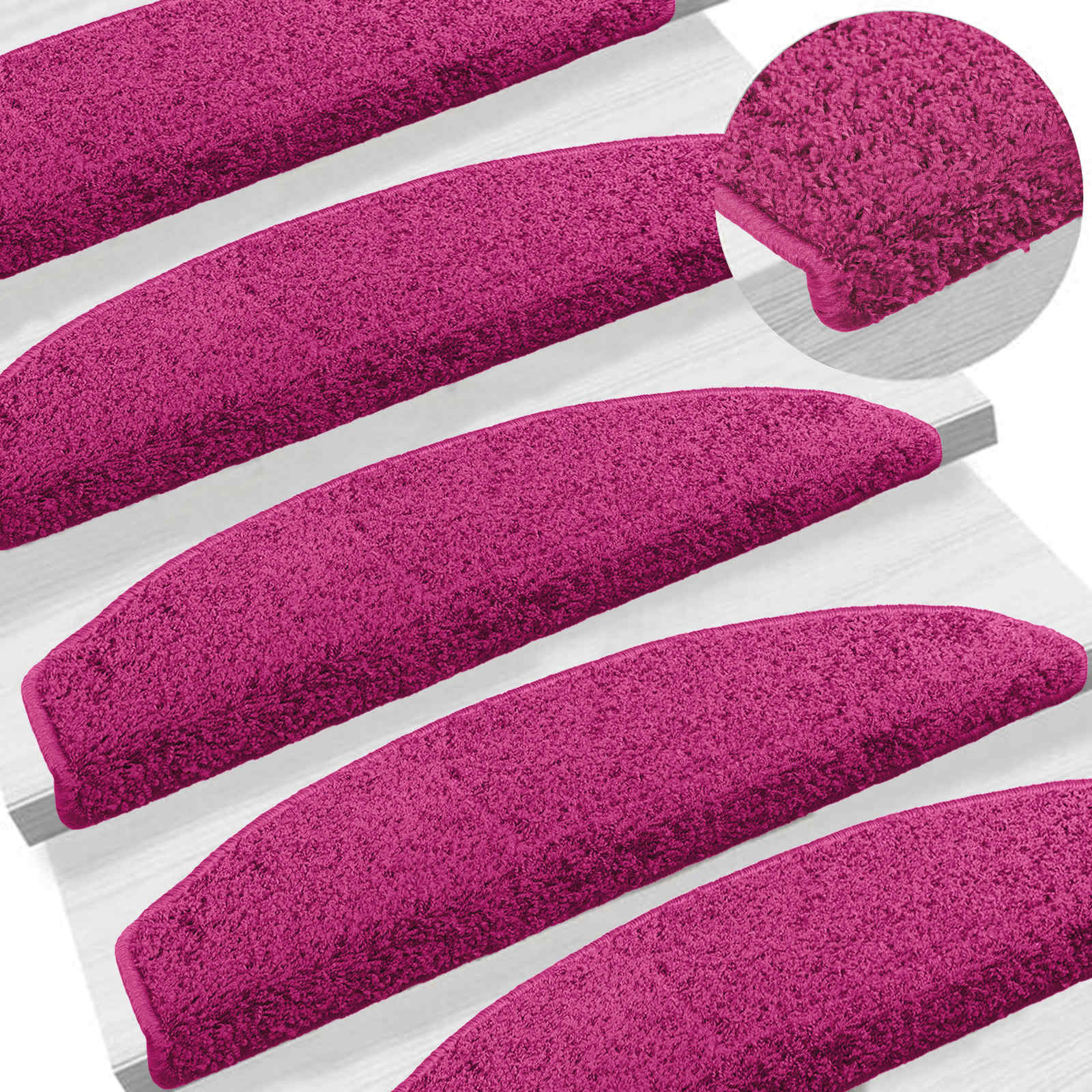 Selbstklebende Treppenschoner 15 pcs Rosa 80 x 24,5 x 3,5 cm