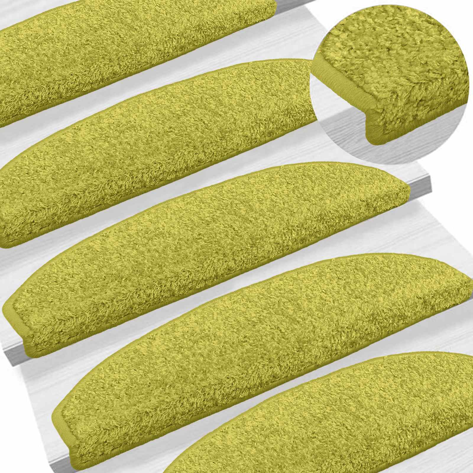 Selbstklebende Treppenschoner 15 pcs Grün 80 x 24,5 x 3,5 cm