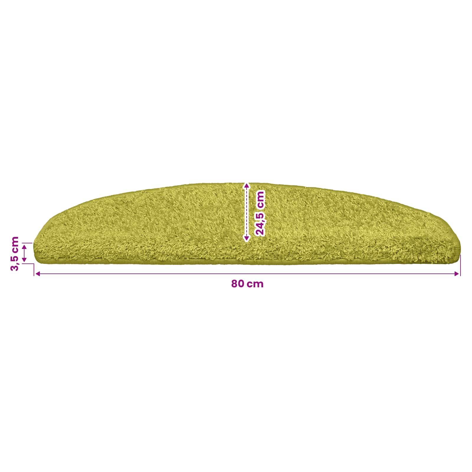 Selbstklebende Treppenschoner 15 pcs Grün 80 x 24,5 x 3,5 cm