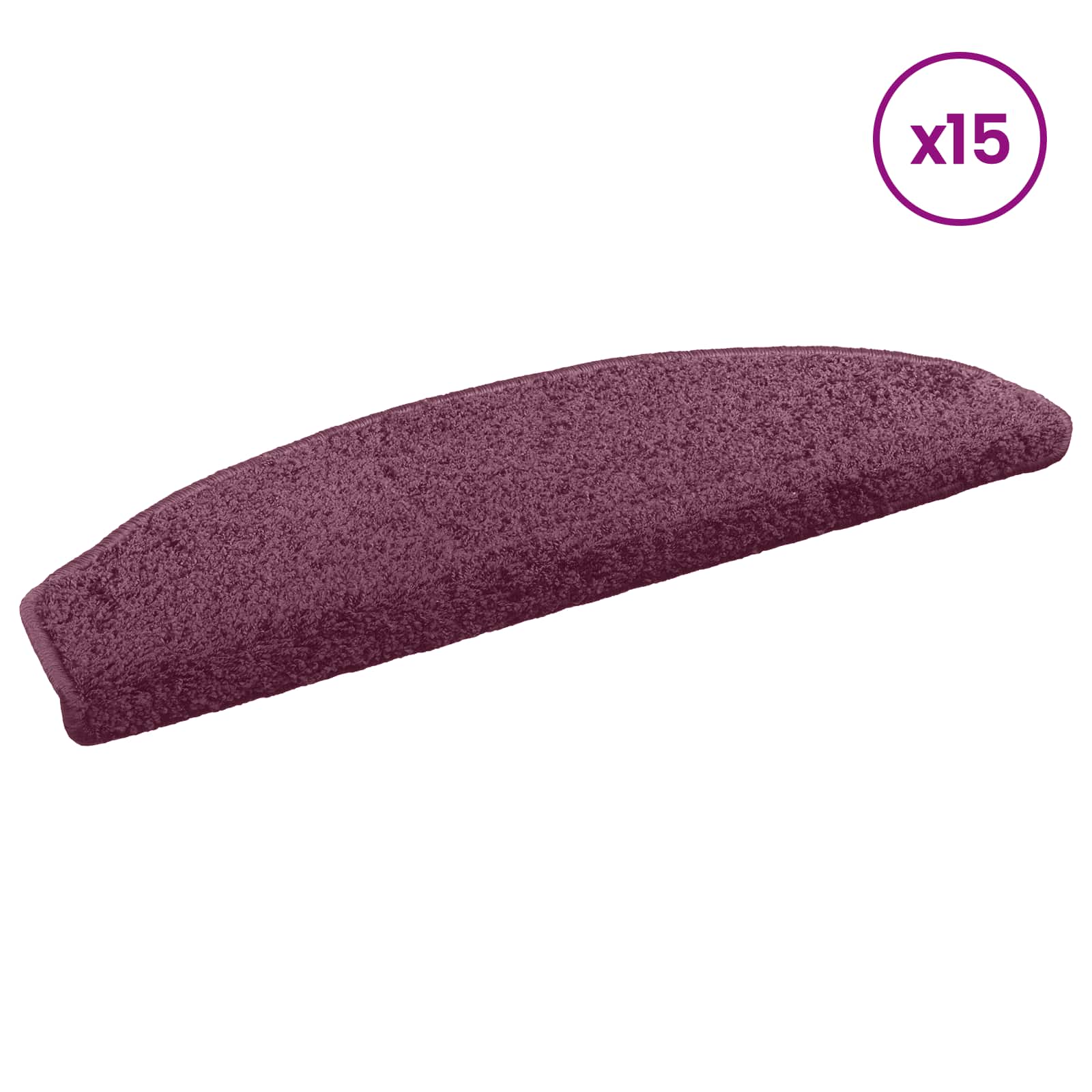 Selbstklebende Treppenschoner Halbkreis 15 pcs Dunkel Lila
