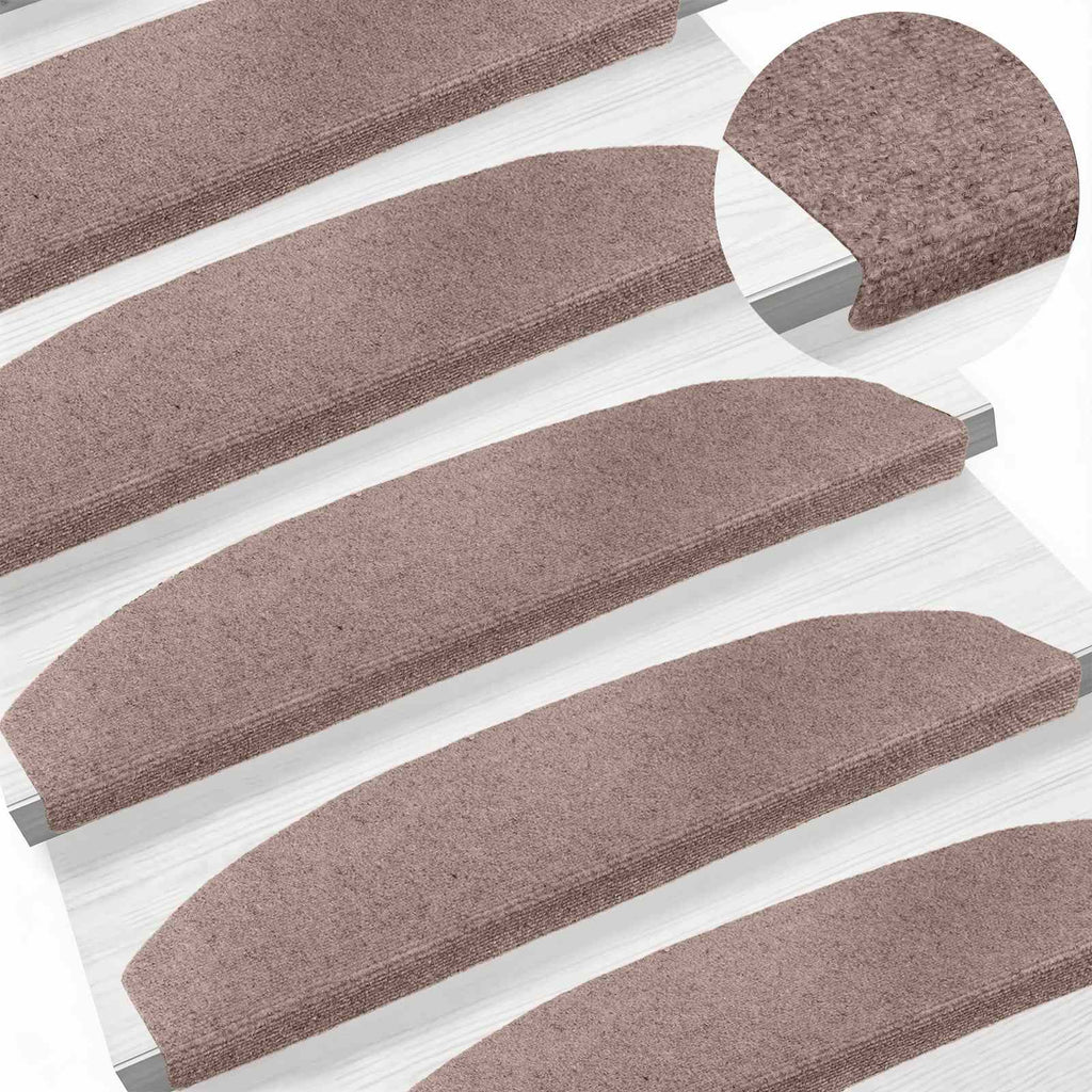 Selbstklebende Treppenschoner 15 pcs Beige 80 x 24,5 x 3,5 cm