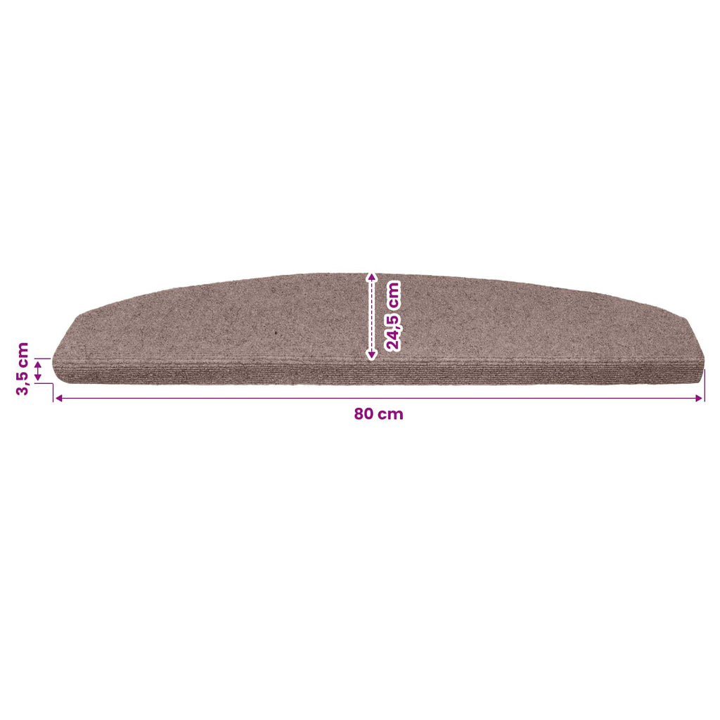 Selbstklebende Treppenschoner 15 pcs Beige 80 x 24,5 x 3,5 cm