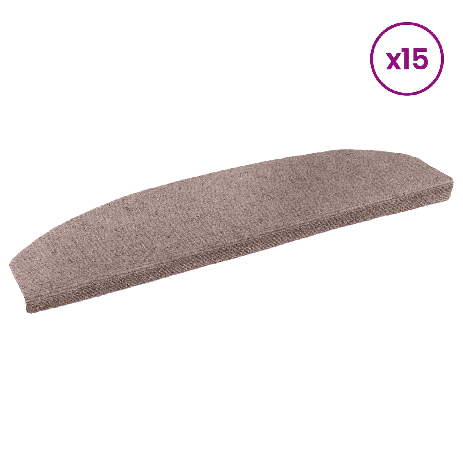 Selbstklebende Treppenschoner 15 pcs Beige 80 x 24,5 x 3,5 cm