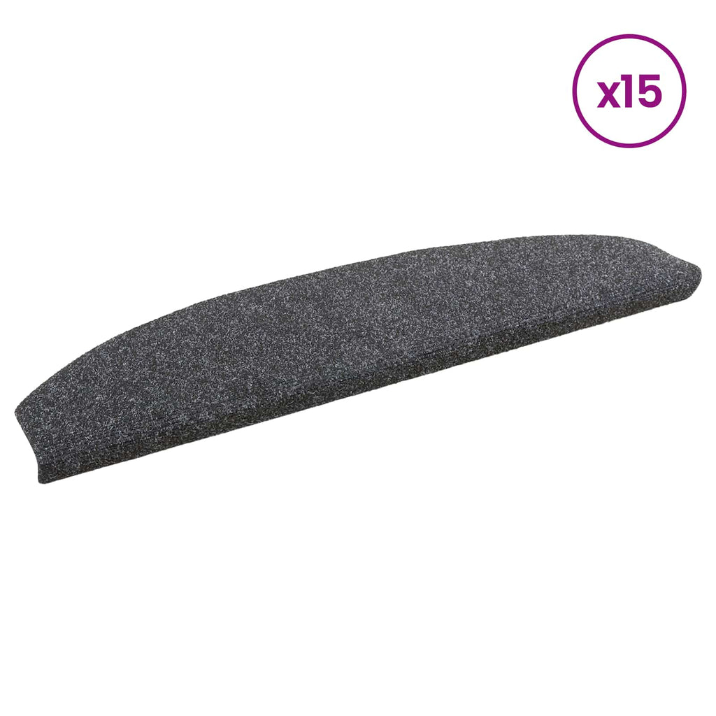 Selbstklebende Treppenschoner Halbkreis 15 pcs Dunkelgrau