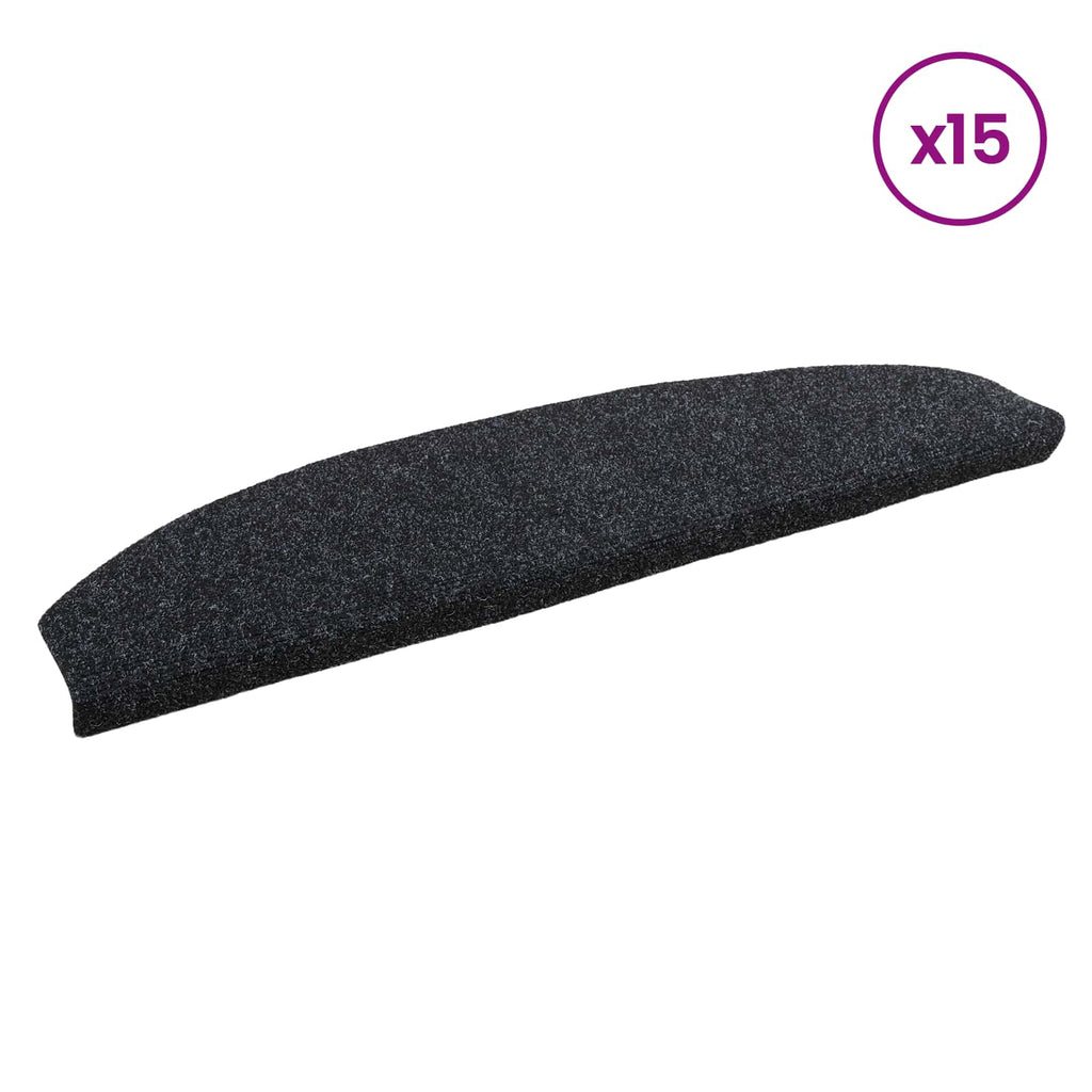 Selbstklebende Treppenschoner 15 pcs Schwarz 80 x 24,5 x 3,5 cm