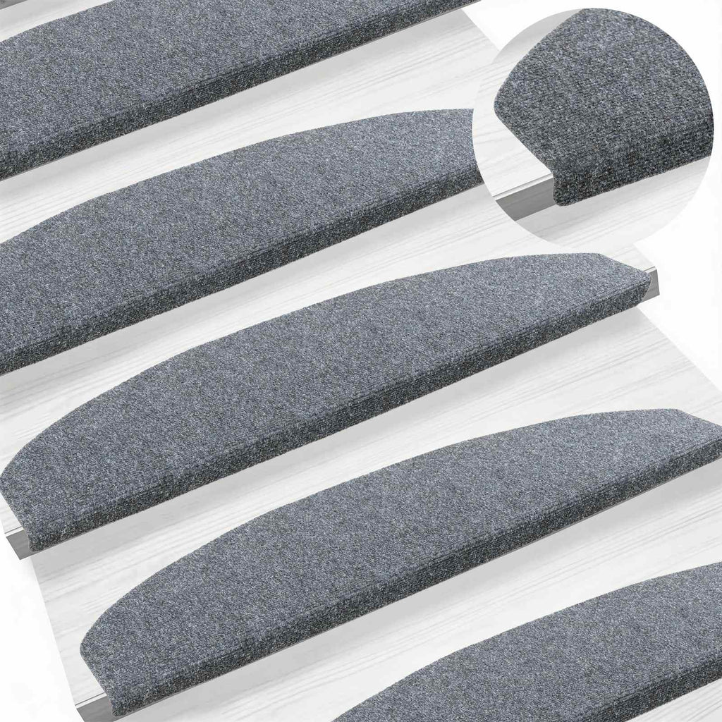 Selbstklebende Treppenschoner Halbkreis 15 pcs Hellgrau